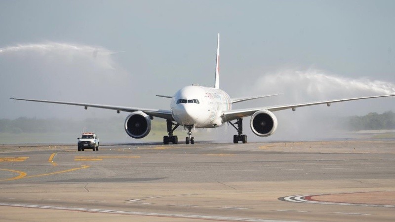 El aterrizaje en Ezeiza fue a las 16.55 de este jueves.