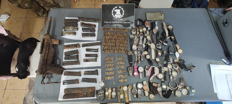 Lo incautado en Villa Manuelita.