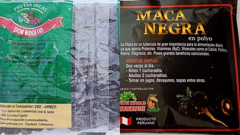 La maca y las pasa de uva.