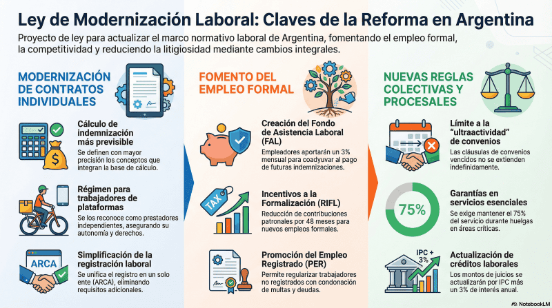  Infografía sobre los principales cambios que propone el Gobierno.