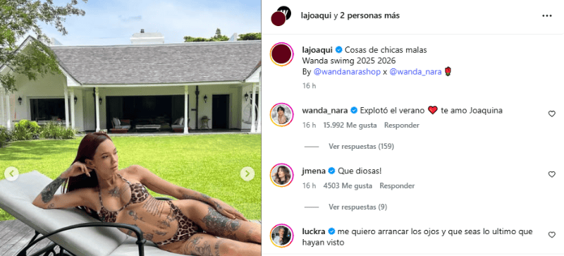  La publicación en colaboración con la empresa de Wanda Nara y el comentario de la conductora.