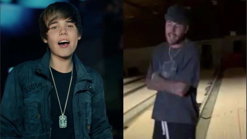 Justin cantó Baby en el bowling abandonado.