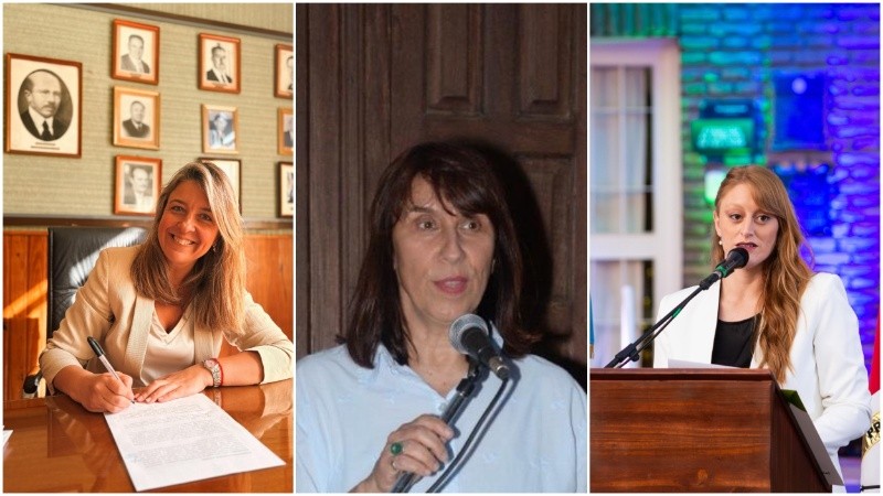 Natalia Valeri (Bigand), María Laura Mozzi (Villa Mugheta), y Ana Belén Olmos (San Jerónimo Sud).