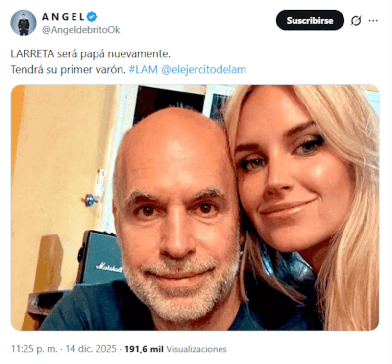 El posteo de X.&nbsp;