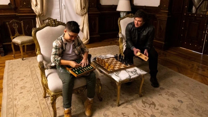 Oro en el despacho de Milei en diciembre de 2024.&nbsp;