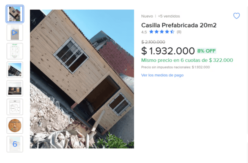 &nbsp;Captura Mercado Libre. 