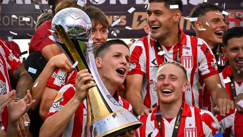 Estudiantes de La Plata es el último campeón del fútbol argentino. (Fotobaires)