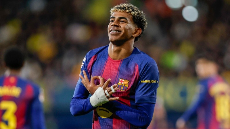 Lamine Yamal, la joven figura del Barcelona, liquidó el partido en el segundo tiempo.