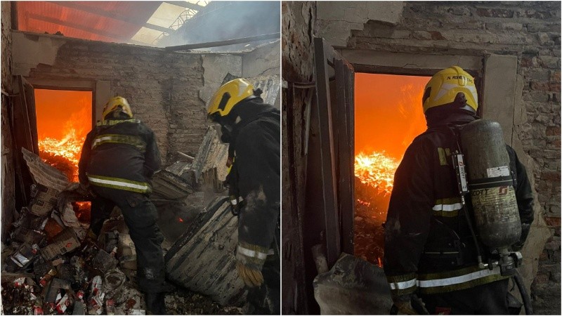 El incendio se desató este lunes por la madrugada.