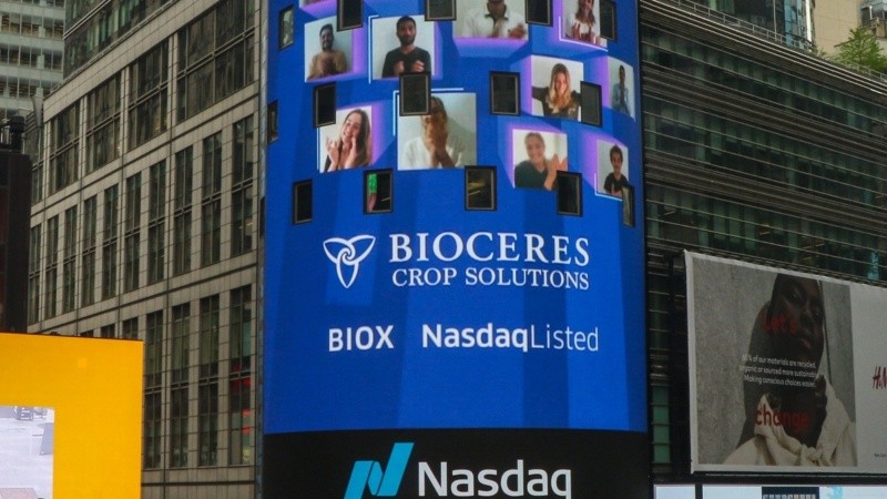 Bioceres llegó a las pantallas del Nasdaq, en el corazón de Nueva York