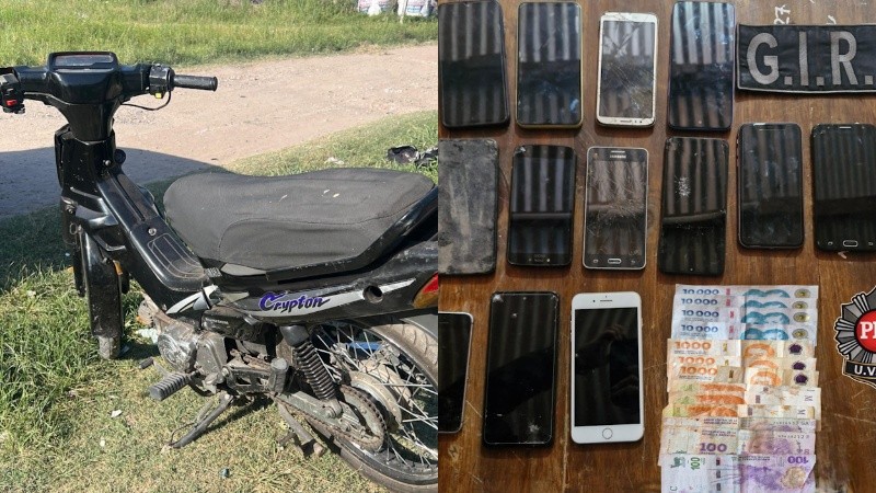 Los elementos secuestrados en los operativos de este jueves.