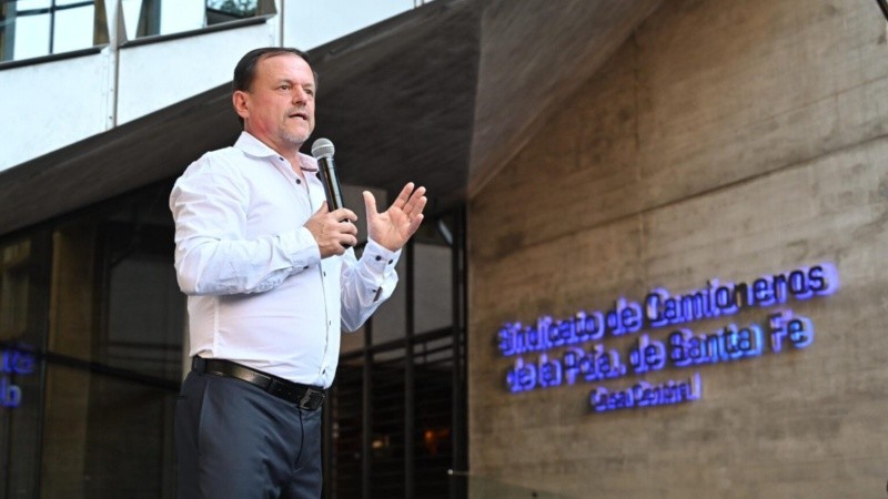 Sergio Aladio, secretario general del Sindicato de Camioneros de la Provincia de Santa Fe.