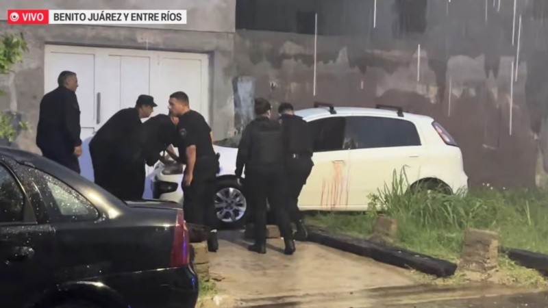 El Fiat Punto en el que circulaban la víctima y también presuntamente el agresor.