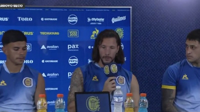 Pizarro, Ledesma y Ávila en la conferencia de prensa de este lunes en Arroyo Seco.