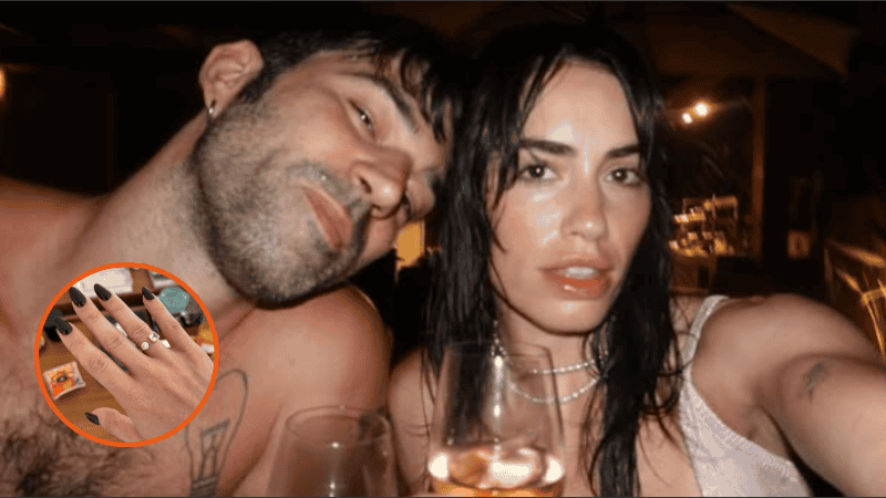 “Nos casamos”, escribió y sumó el emoji de un anillo de bodas.