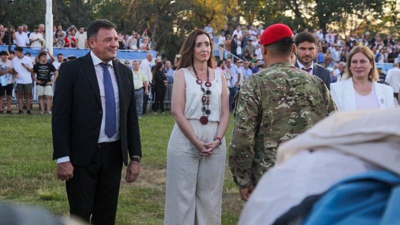 El acto de 2024, en el que participó Victoria Villaruel.&nbsp;