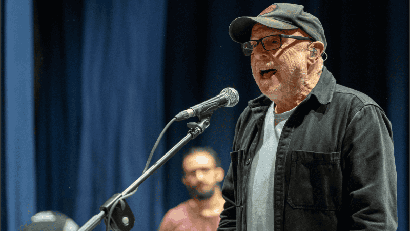 Baglietto durante el ensayo.