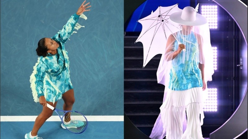 La exnúmero uno del mundo eligió un atuendo diseñado en colaboración con Robert Wun.