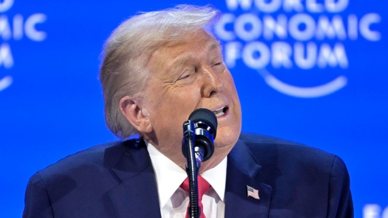 Trump en su discurso en el Foro Económico de Davos.