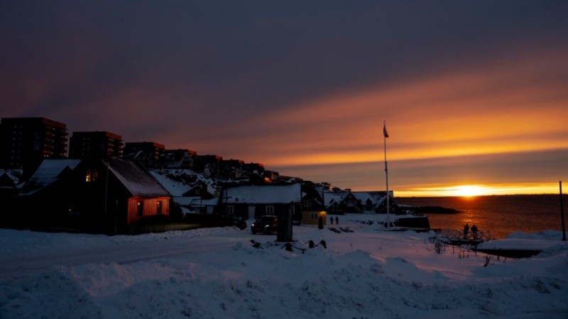 Atardecer en Nuuk, Groenlandia.