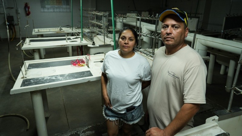 Fabiana y Ricardo en el espacio donde trabajaban día tras día. Foto: Alan Monzón/Rosario3