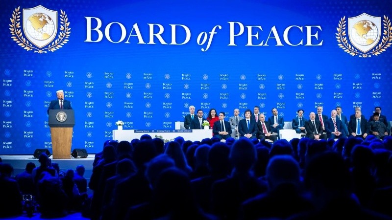 Trump en el lanzamiento del Consejo de Paz.