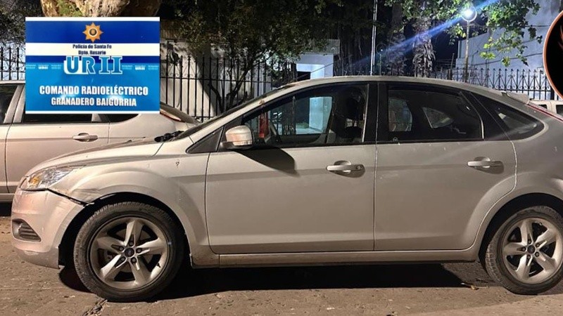 &nbsp;El Focus secuestrado en el operativo.