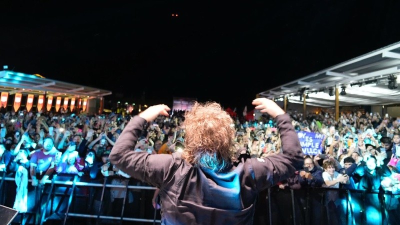 Milei fue el orador principal de la Derecha Fest que se realizó este martes en el Horizonte Club de Playa de Mar del Plata. (Foto: Presidencia)&nbsp;