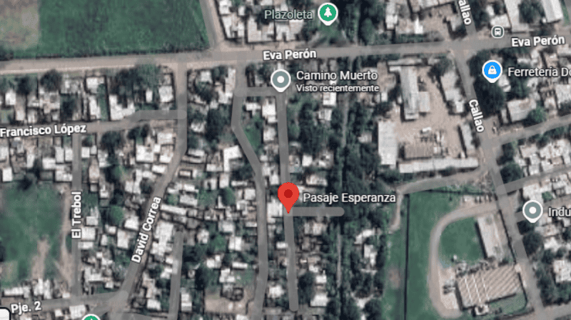 El lugar en el que se realizó el operativo de la PDI en Granadero Baigorria por una causa de trata de personas.