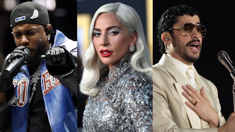 Kendrick Lamar, Lady Gaga y Bad Bunny .