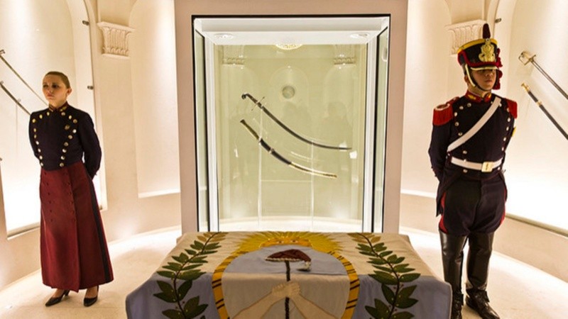 El sable en el Museo Histórico Nacional.