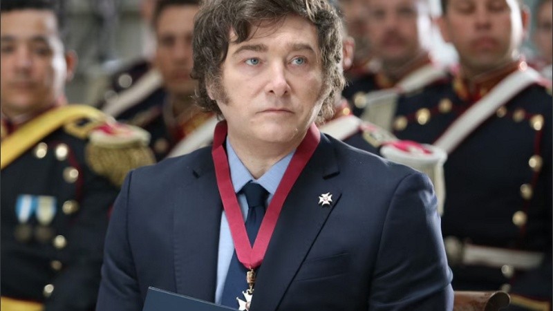 El presidente Javier Milei, con la 