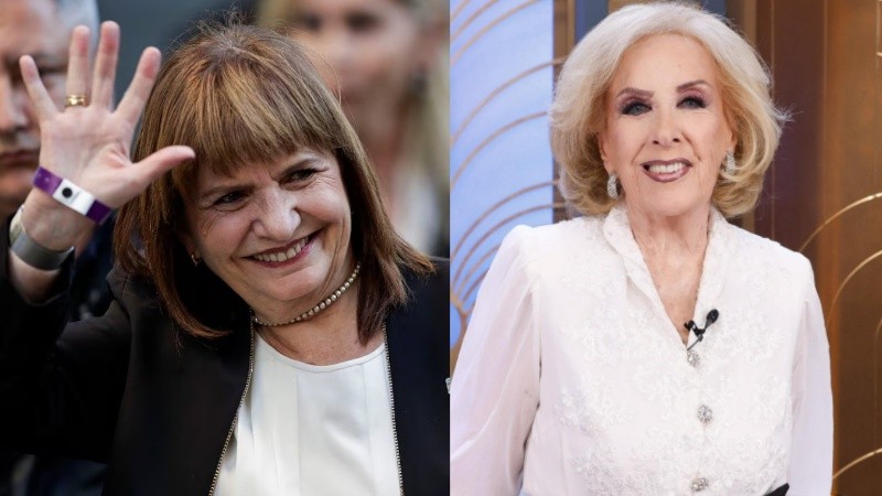 La senadora Patricia Bullrich y Mirtha Legrand.
