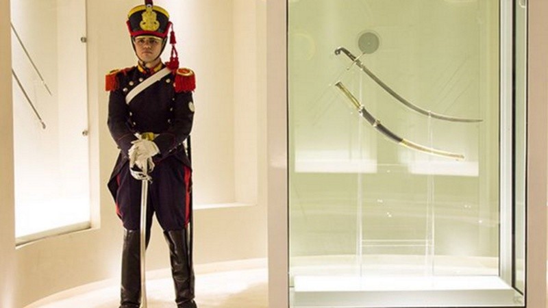 El sable corvo de San Martín en el Museo Histórico Nacional.