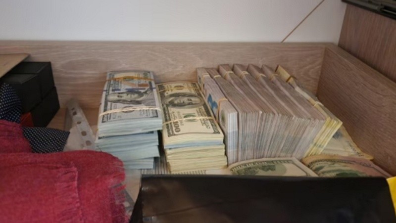 &nbsp;Así encontraron los dólares, euros y pesos que tenía Ornella Calvete.