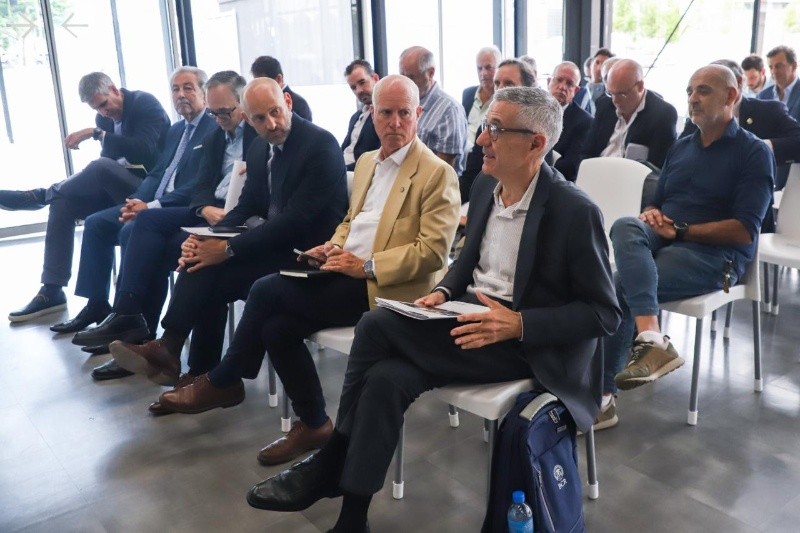 Afredo Sesé (Bolsa), Luis Zubizarreta (Puertos),  Gustavo Puccini (gobierno de Santa Fe) y Gustavo Idígoras (aceiteras)&nbsp;