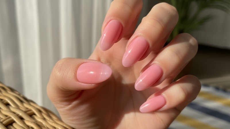 Tonos rosados suaves, brillo brillante y formas delicadas que celebran tanto el cuidado personal como la expresión estética.