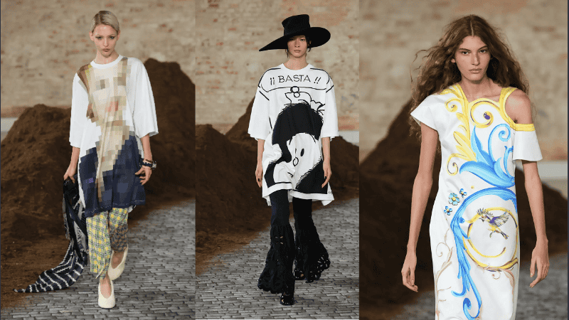 EL diseñador argentino buscó transmitir la tradición del tango, el humor y la política de su país en la nueva colección.