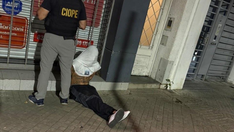 El detenido este sábado a la noche.