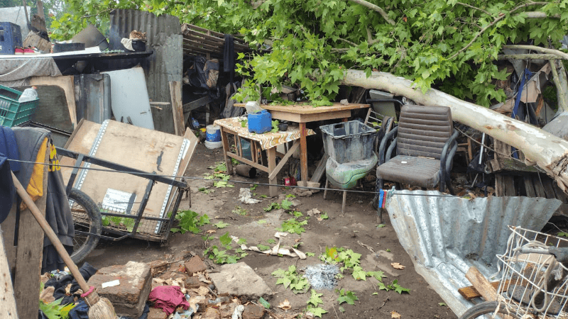 Los daños sobre la vivienda fueron totales.