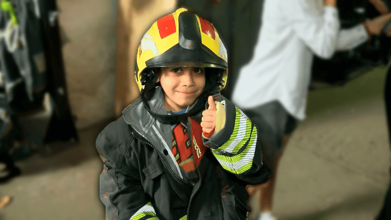 El bomberito que cumplió su sueño