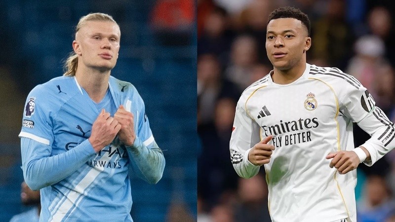 Haaland y Mbappé, duelo de titanes en City-Madrid.