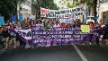 La marcha en el centro de Rosario con el rechazo a la reforma laboral.