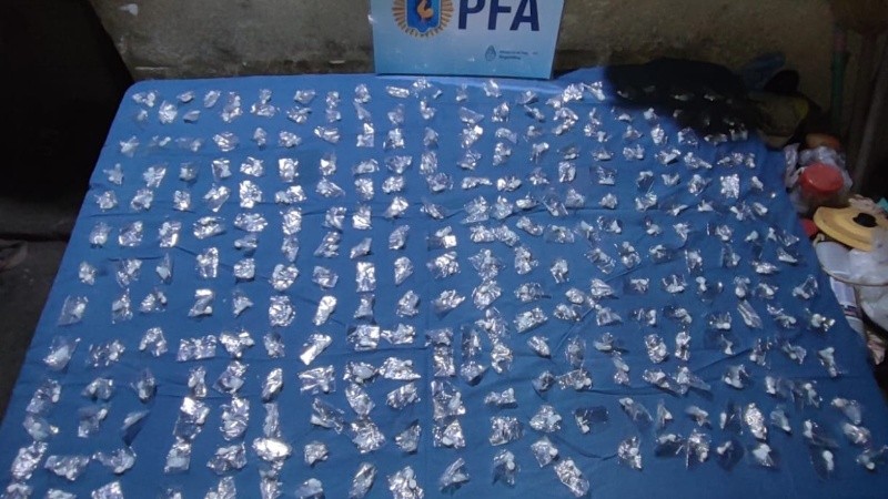 &nbsp;Parte de la cocaína hallada en un lugar de fraccionamiento.