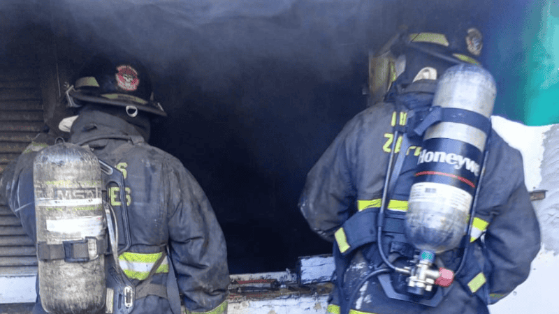 Bomberos Zapadores trabajando en el lugar.