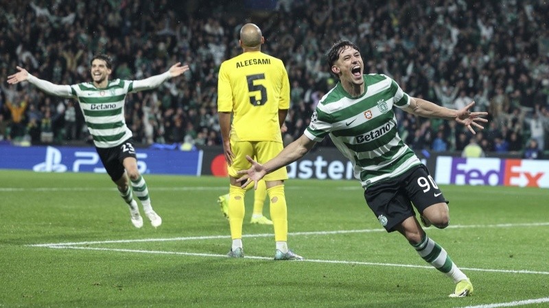 Rafael Nel celebra el 5-0 final en Lisboa. (EFE)