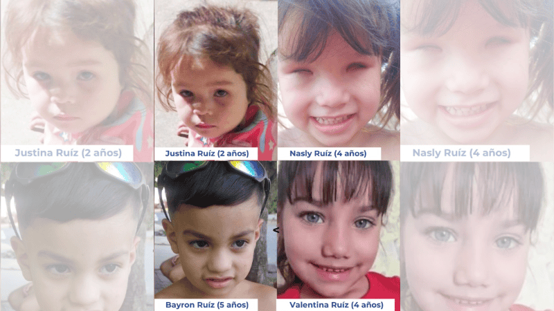 Los niños estaban al cuidado de una persona y su madre se los habría llevado.