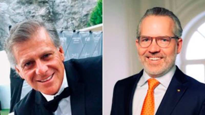 Iván Canales Vandewijngaerden, director ejecutivo de la consultora ICV Advisors, y Gregor Beck, board member del Bank von Roll y Degussa Goldhandel. Fotos: LinkedIn&nbsp;