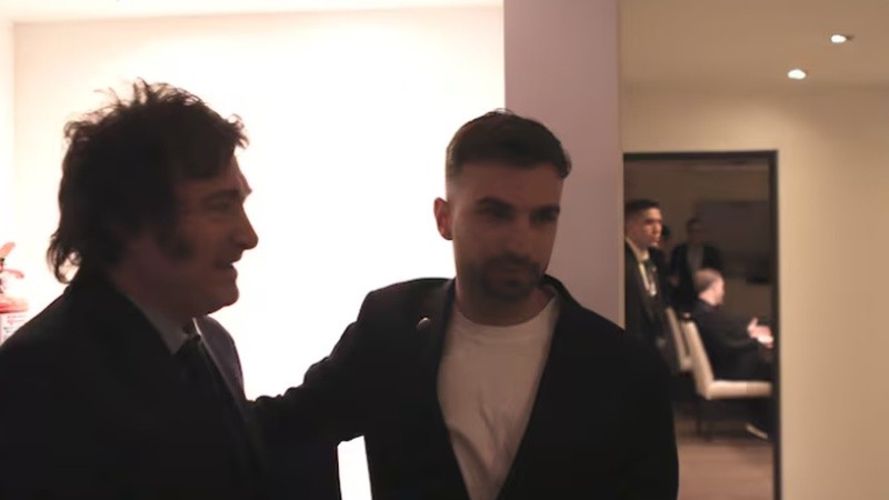 Javier Milei y Mauricio Novelli.