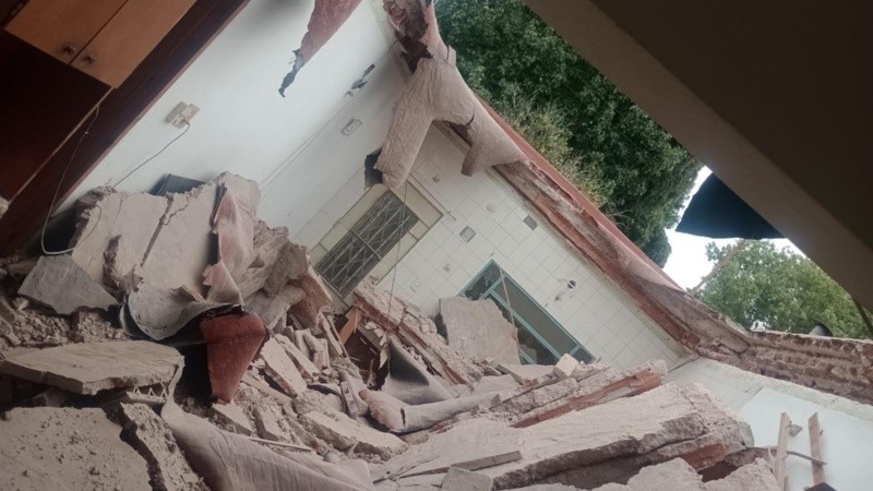 &nbsp;Así quedó la casa derrumbada.